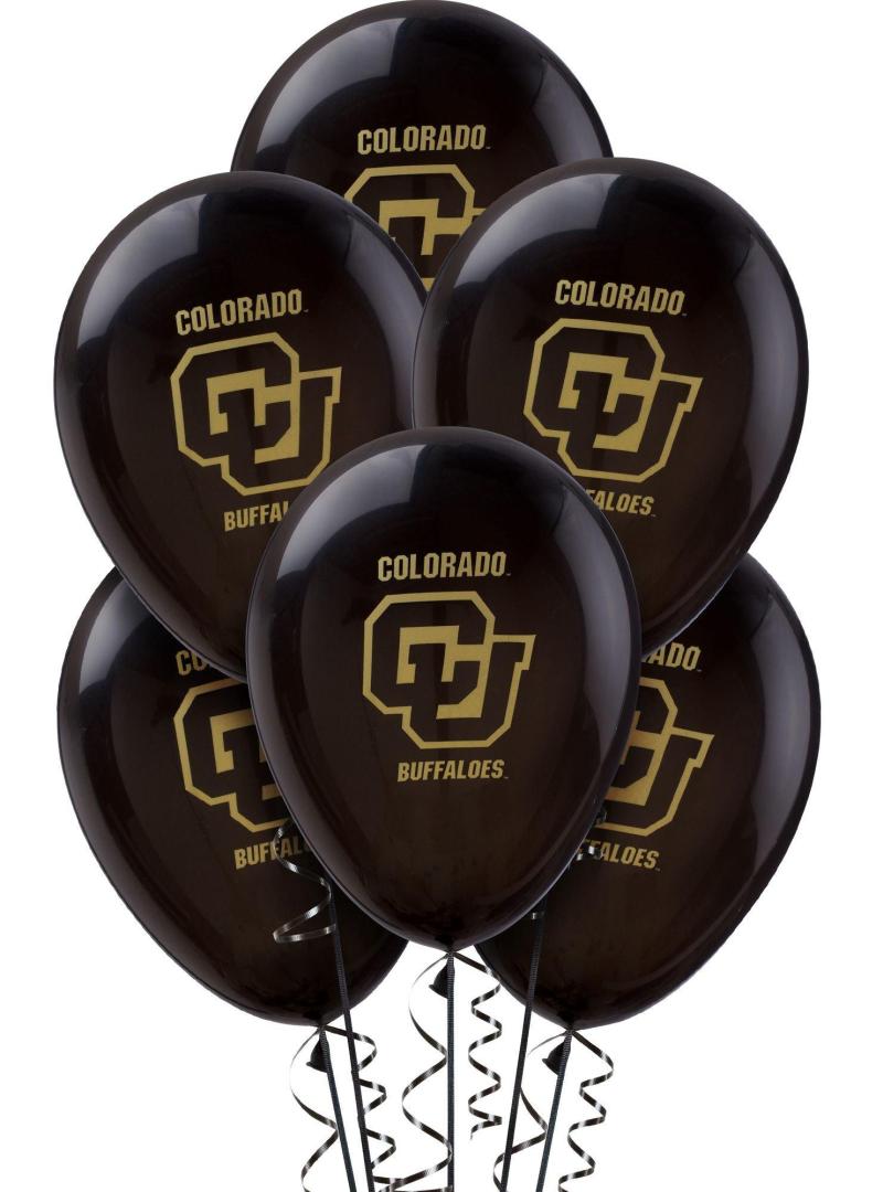 10Ct, Colorado Buffaloes Balloons  |  Latex Latex Latex