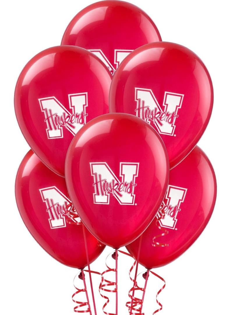 10Ct, Nebraska Cornhuskers Balloons  |  Latex Latex Latex