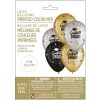 15Ct, 12In, Black, Silver & Gold Congrats Grad Latex Balloons  |  Latex Latex Latex