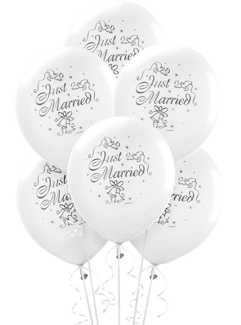 15Ct, Wedding Balloons – Just Married  |  Latex Latex Latex