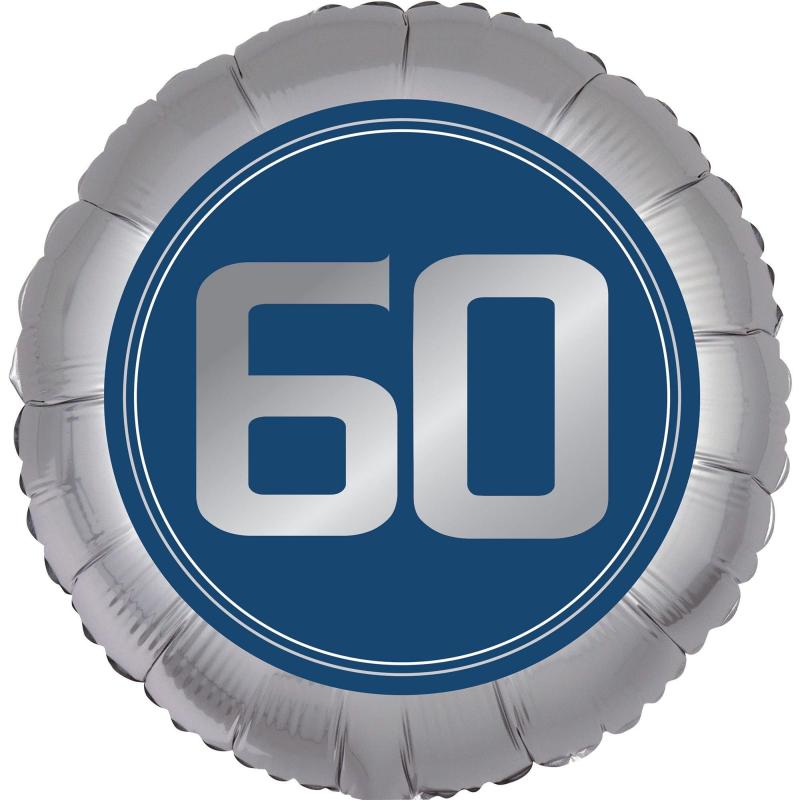 60 Milestone Birthday Foil Balloon, 18In – Happy Birthday Classic  |  Milestone Milestone Milestone