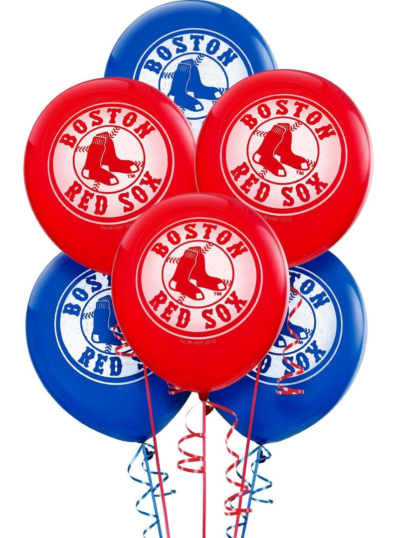 6Ct, Boston Red Sox Balloons  |  Latex Latex Latex