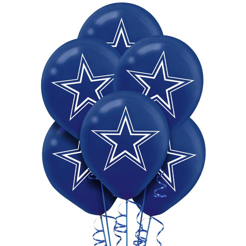 6Ct, Dallas Cowboys Balloons  |  Latex Latex Latex