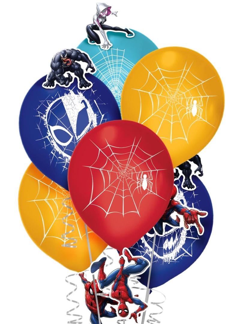 6Ct, Spider-Man Webbed Wonder Latex Balloon Decorating Kit  |  Characters Characters Characters