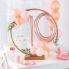 Air-Filled Rose Gold Cursive Number (0) Foil Balloon, 11In X 17In  |  Milestone Milestone Milestone