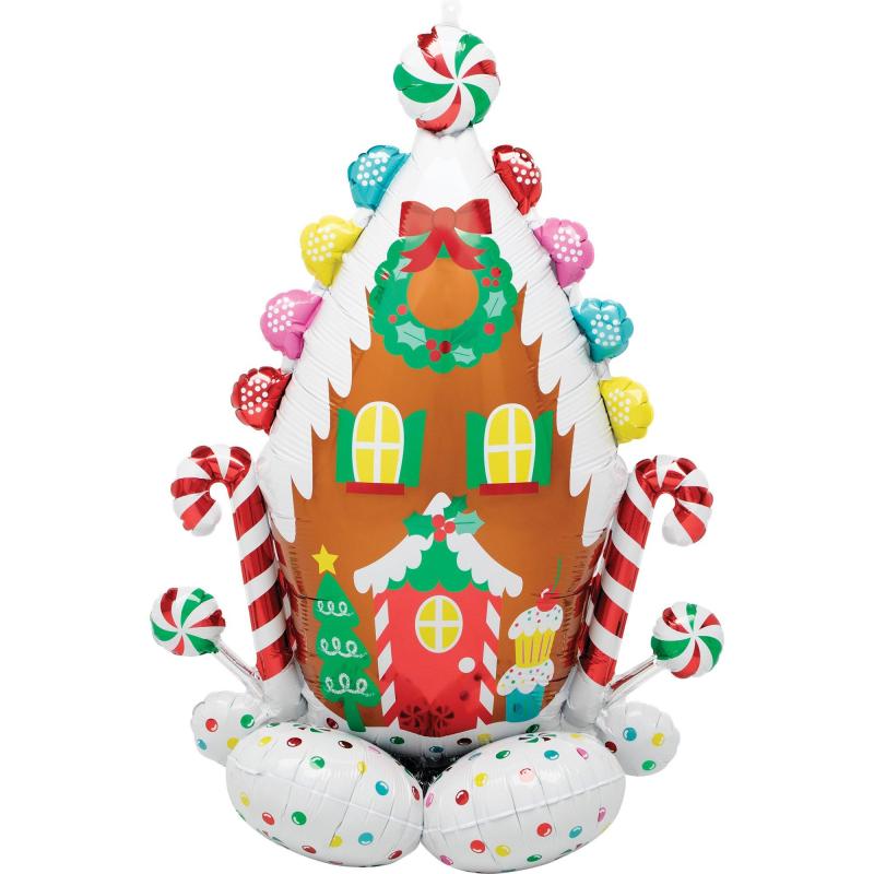 Airloonz Gingerbread House Foil Balloon, 51In  |  Giant Giant Giant