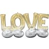 Airloonz Gold Love Balloon Phrase Yard Decoration Kit  |  Letter Letter Letter