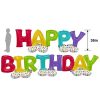 Airloonz Multicolor Happy Birthday Balloon Phrase Yard Decoration Kit  |  Letter Letter Letter