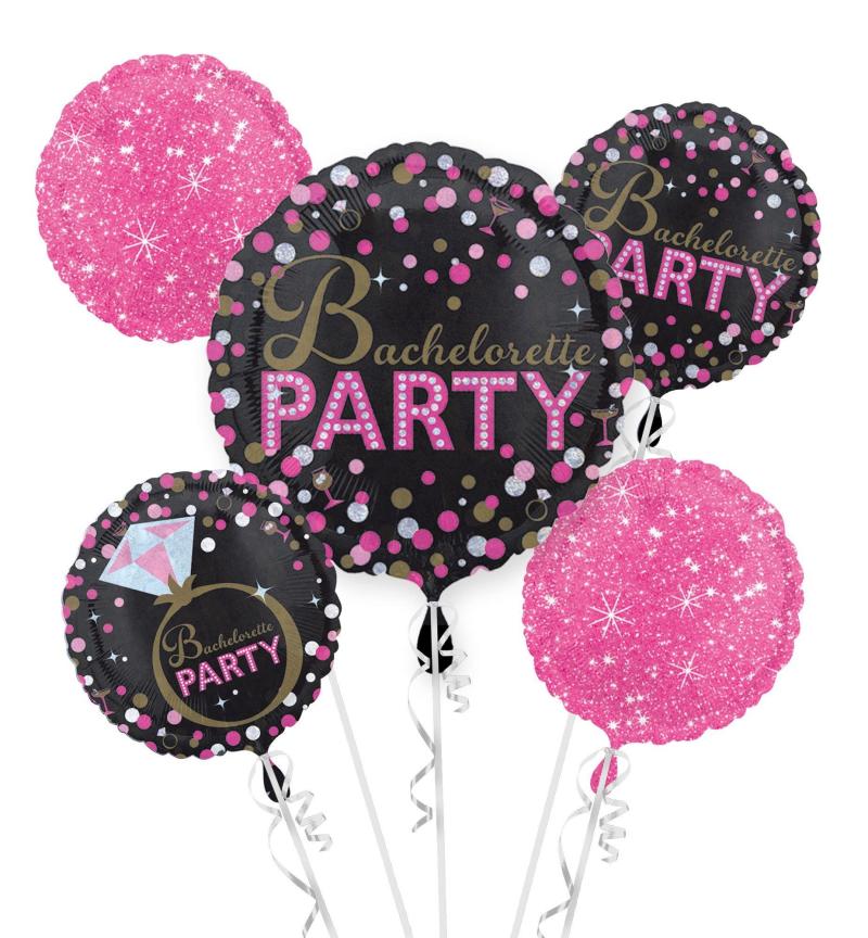 Bachelorette Party Balloon Bouquet 5Pc – Sassy Bride  |  Balloon Bouquets Balloon Bouquets Balloon Bouquets