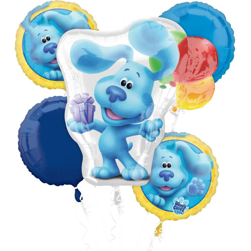 Blues Clues & You! Foil Balloon Bouquet, 5Pc  |  Characters Characters Characters