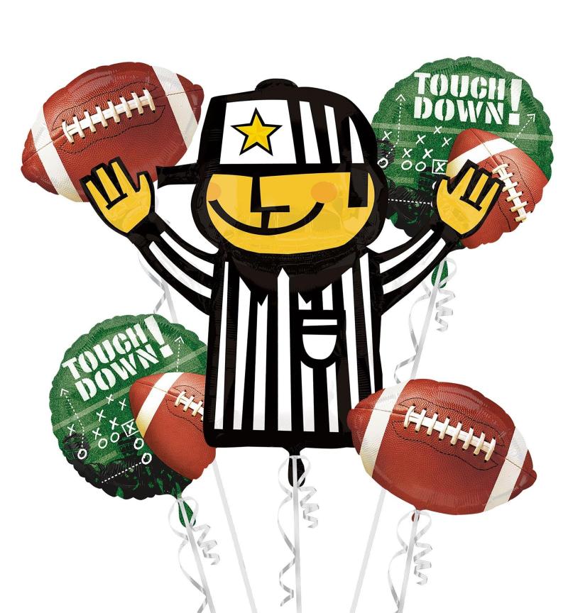 Football Balloon Bouquet 5Pc  |  Balloon Bouquets Balloon Bouquets Balloon Bouquets