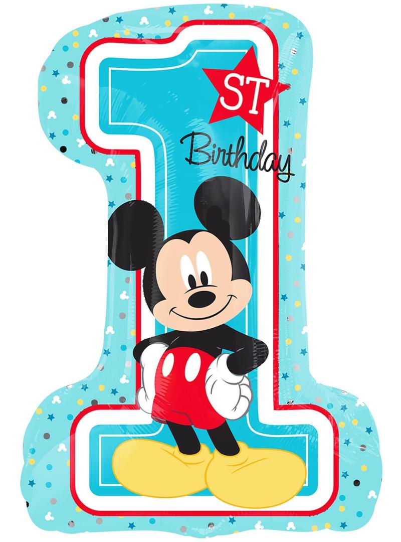 Giant 1St Birthday Mickey Mouse Balloon  |  Characters Characters Characters