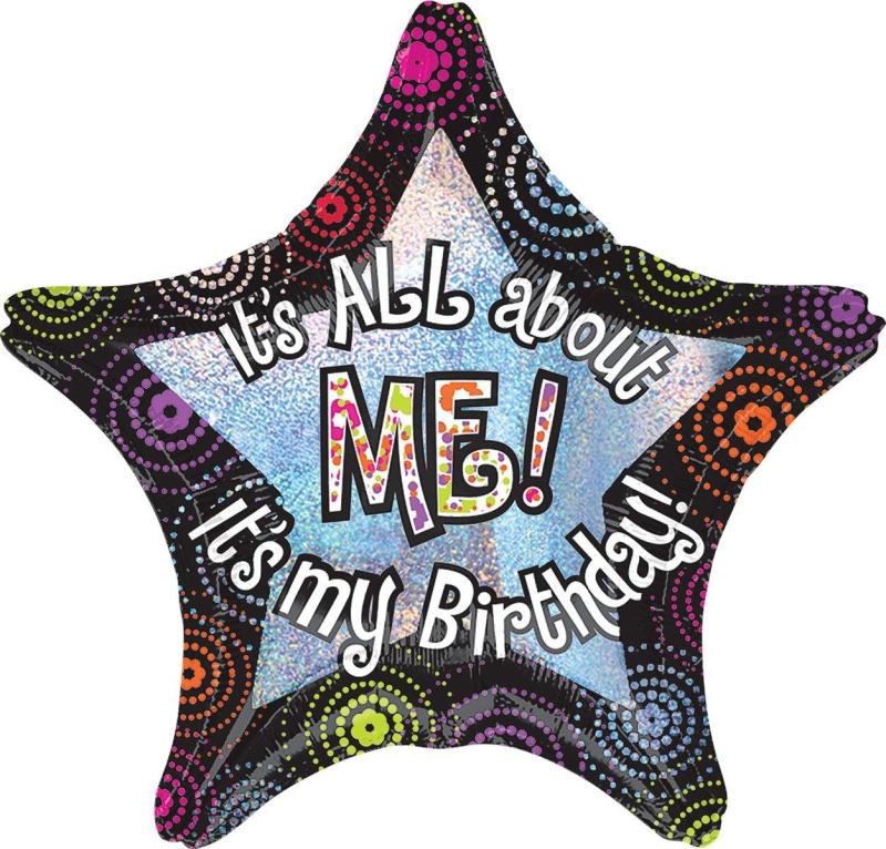 Giant Prismatic All About Me Birthday Star Balloon 28In  |  Giant Giant Giant