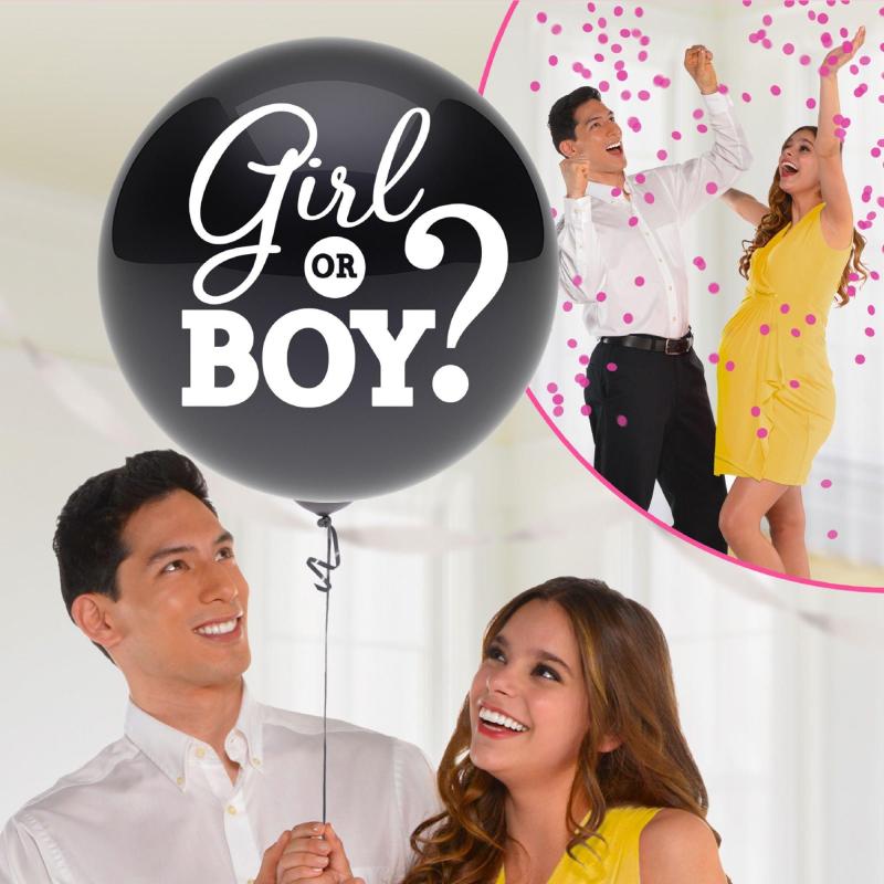 Girl Gender Reveal Balloon With Confetti  |  Shop by Type Shop by Type Shop by Type