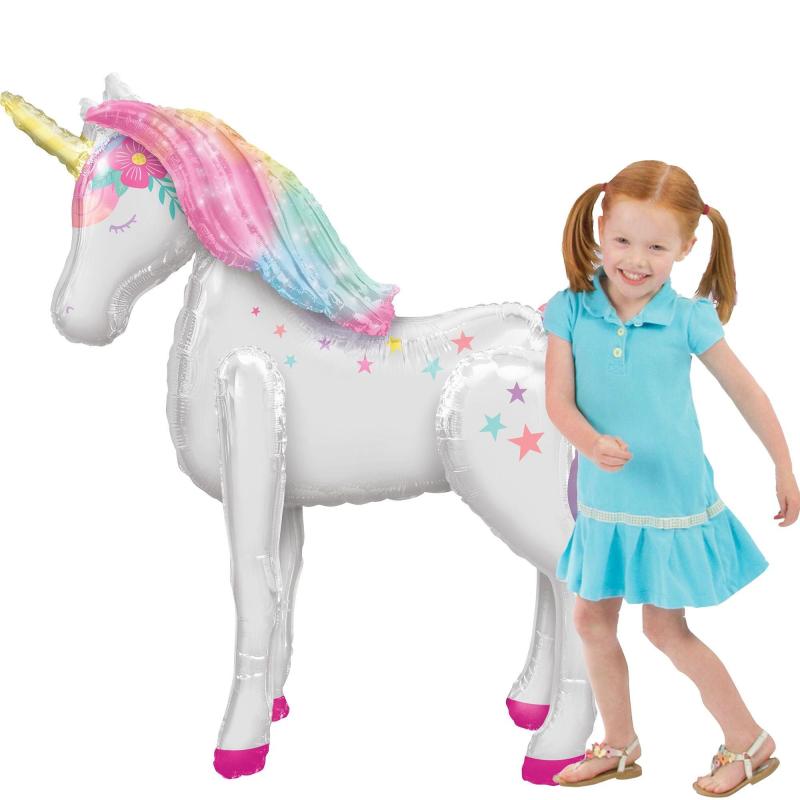 Gliding Enchanted Unicorn Foil Balloon, 46In  |  Characters Characters Characters