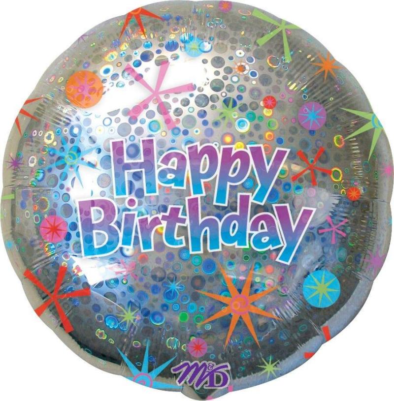 Holographic Celebration Happy Birthday Balloon  |  Giant Giant Giant