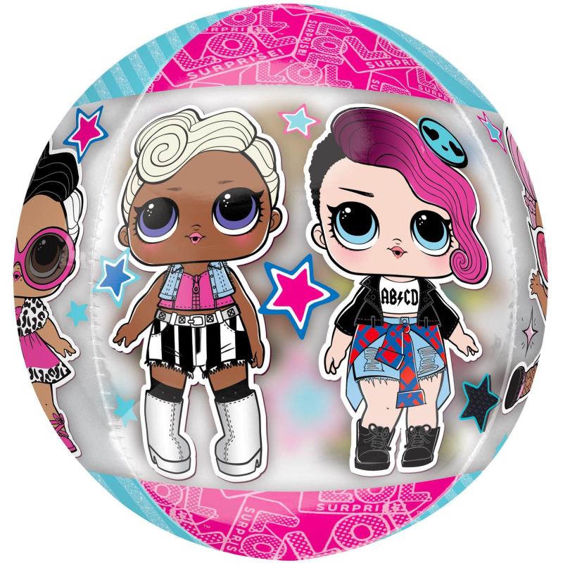 L.O.L. Surprise Forever Plastic Balloon, 15In X 16In – See Thru Orbz  |  Characters Characters Characters