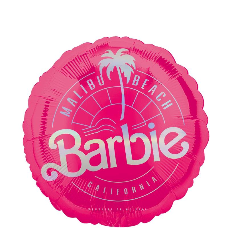 Malibu Beach Barbie Round Foil Balloon, 18In  |  Characters Characters Characters