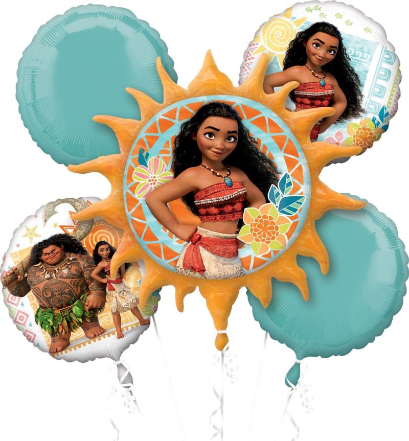 Moana Balloon Bouquet 5Pc  |  Balloon Bouquets Balloon Bouquets Balloon Bouquets