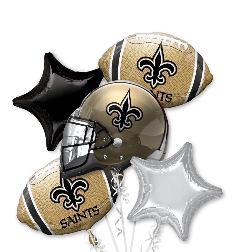 New Orleans Saints Balloon Bouquet 5Pc  |  Balloon Bouquets Balloon Bouquets Balloon Bouquets