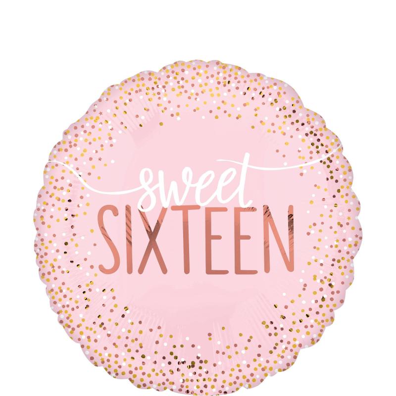 Pink Sweet Sixteen Balloon  |  Milestone Milestone Milestone