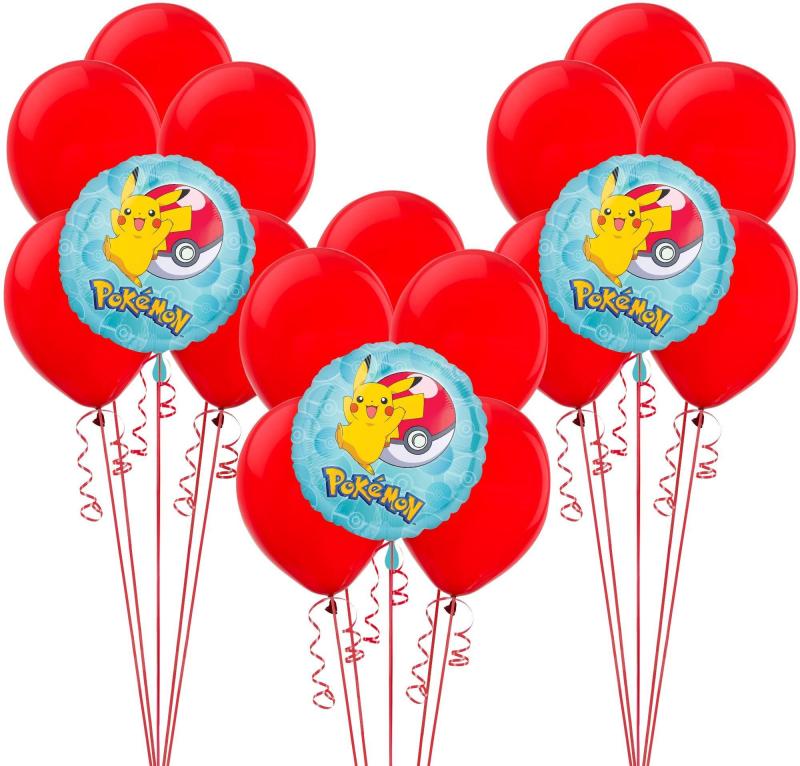 PokÉMon Balloon Bouquet Supplies Pack – Kit Includes Latex Balloons & Themed Foil Balloons  |  Characters Characters Characters