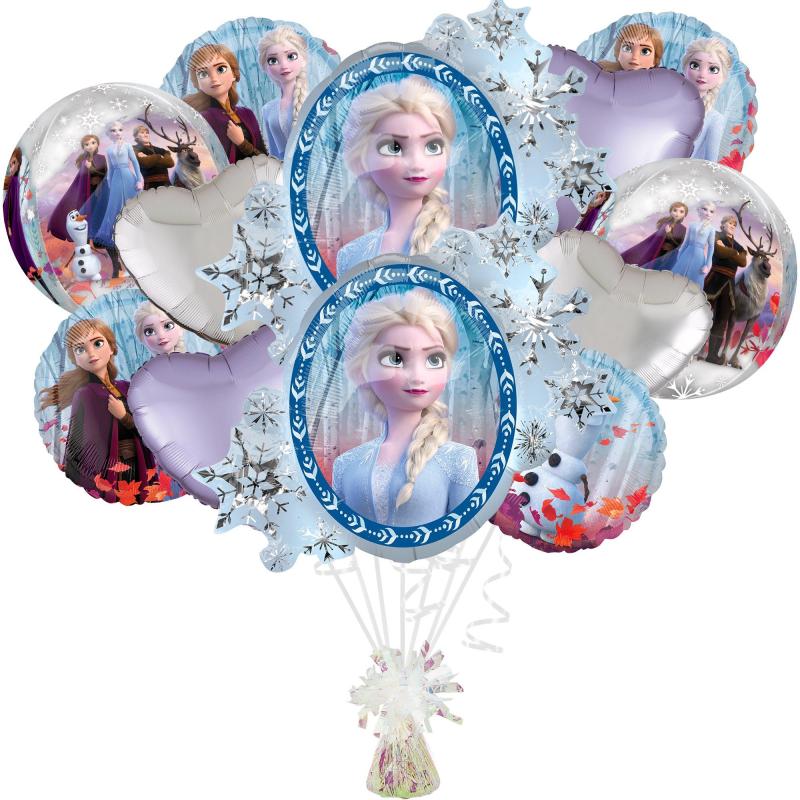 Premium Frozen 2 Foil Balloon Bouquet With Balloon Weight, 13Pc  |  Balloon Bouquets Balloon Bouquets Balloon Bouquets