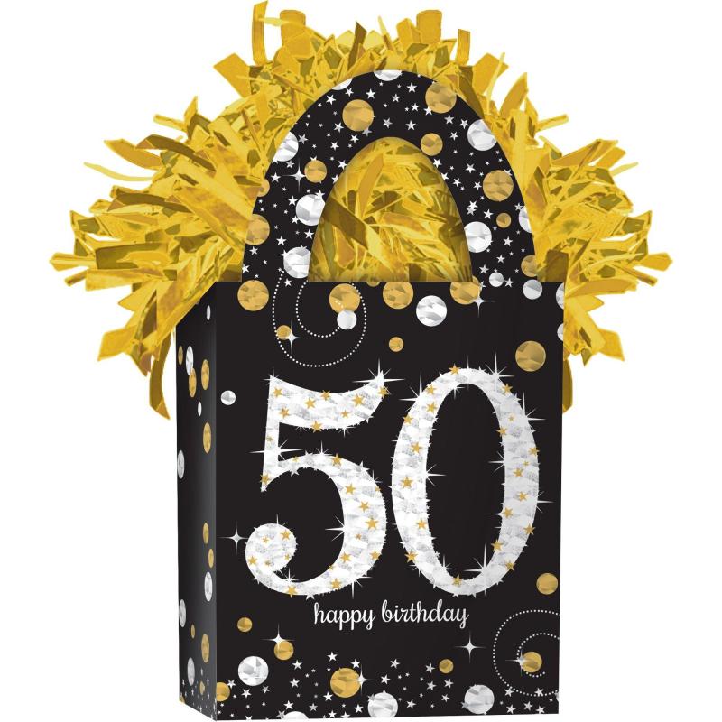 Prismatic 50Th Birthday Balloon Weight – Sparkling Celebration  |  Milestone Milestone Milestone