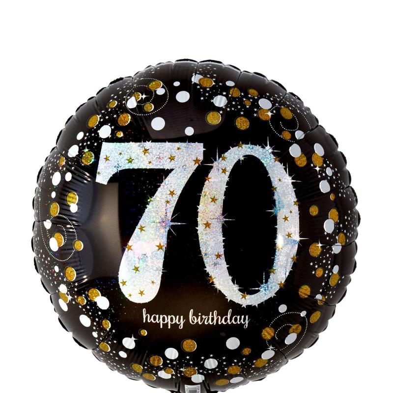 Prismatic 70Th Birthday Balloon 17 1/2In – Sparkling Celebration  |  Milestone Milestone Milestone