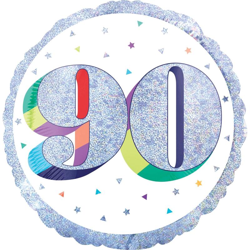 Prismatic Rainbow 90Th Birthday Balloon  |  Milestone Milestone Milestone