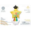 Woo Hoo Shooting Star Graduation Foil & Latex Balloon, 27In X 45In – Graduation Fun  |  Giant Giant Giant