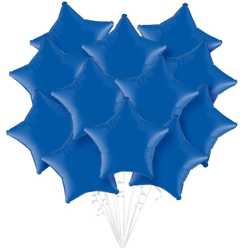 Blue Star Foil Balloon Bouquet, 12Pc  |  Shop by Type Shop by Type Shop by Type