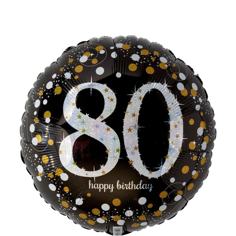 Prismatic 80Th Birthday Balloon 17 1/2In – Sparkling Celebration  |  Milestone Milestone Milestone